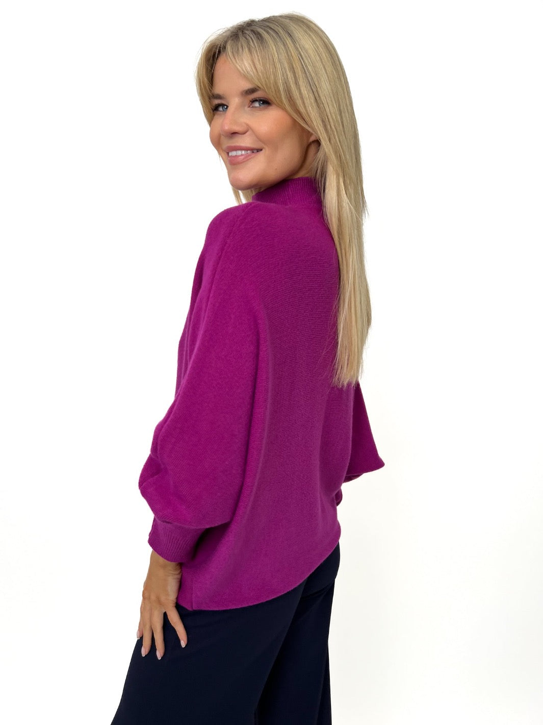 Kate & Pippa Verona Knit Jumper In Plum-Kate & Pippa