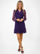 Kate & Pippa Vicky Mini Dress In Purple-Kate & Pippa Autumn/Winter Ladies Clothing