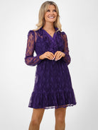 Kate & Pippa Vicky Mini Dress In Purple-Kate & Pippa Autumn/Winter Ladies Clothing