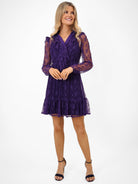 Kate & Pippa Vicky Mini Dress In Purple-Kate & Pippa Autumn/Winter Ladies Clothing