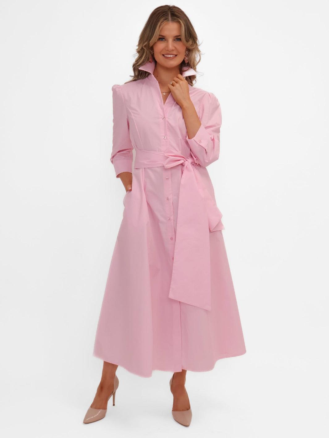 Kate & Pippa Victoria Midi Dress In Light Pink-Kate & Pippa