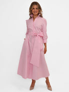 Kate & Pippa Victoria Midi Dress In Light Pink-Kate & Pippa