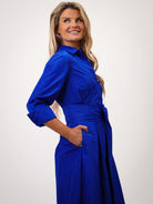 Kate & Pippa Victoria Taffeta Maxi Dress In Royal Blue-Kate & Pippa Autumn/Winter Ladies Clothing