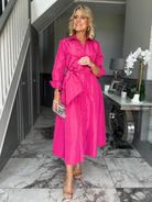 Kate & Pippa Victoria Taffeta Midi Dress In Pink-Kate & Pippa Autumn/Winter Ladies Clothing
