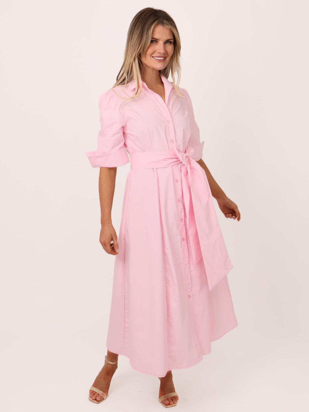 Kate & Pippa Whitney Midi Dress In Light Pink-Kate & Pippa