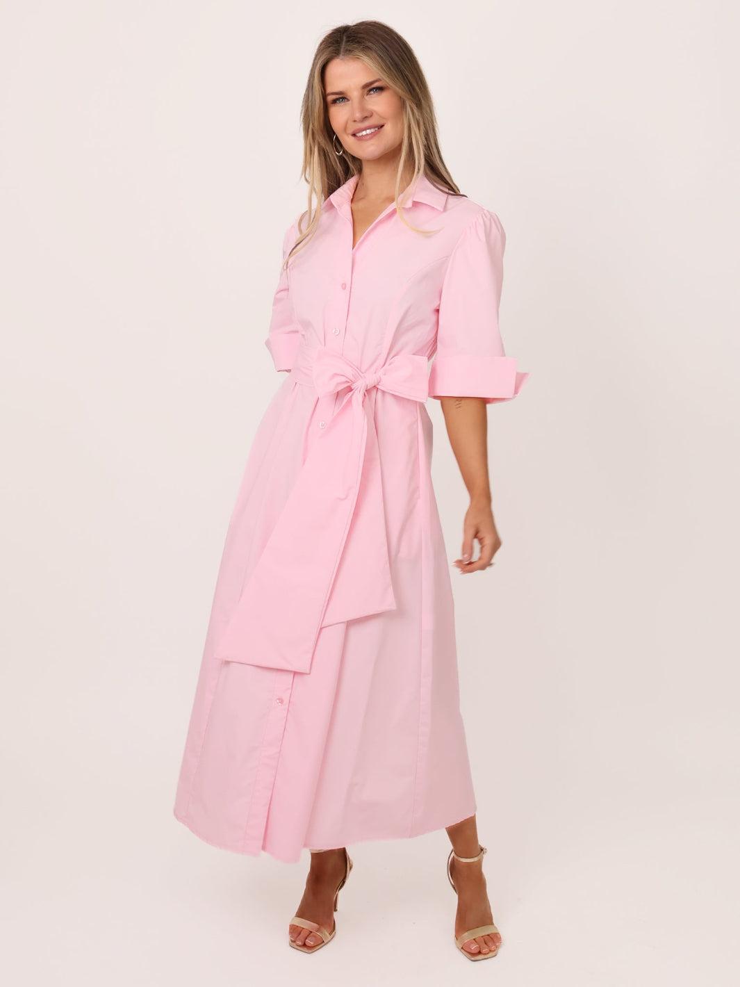 Kate & Pippa Whitney Midi Dress In Light Pink-Kate & Pippa