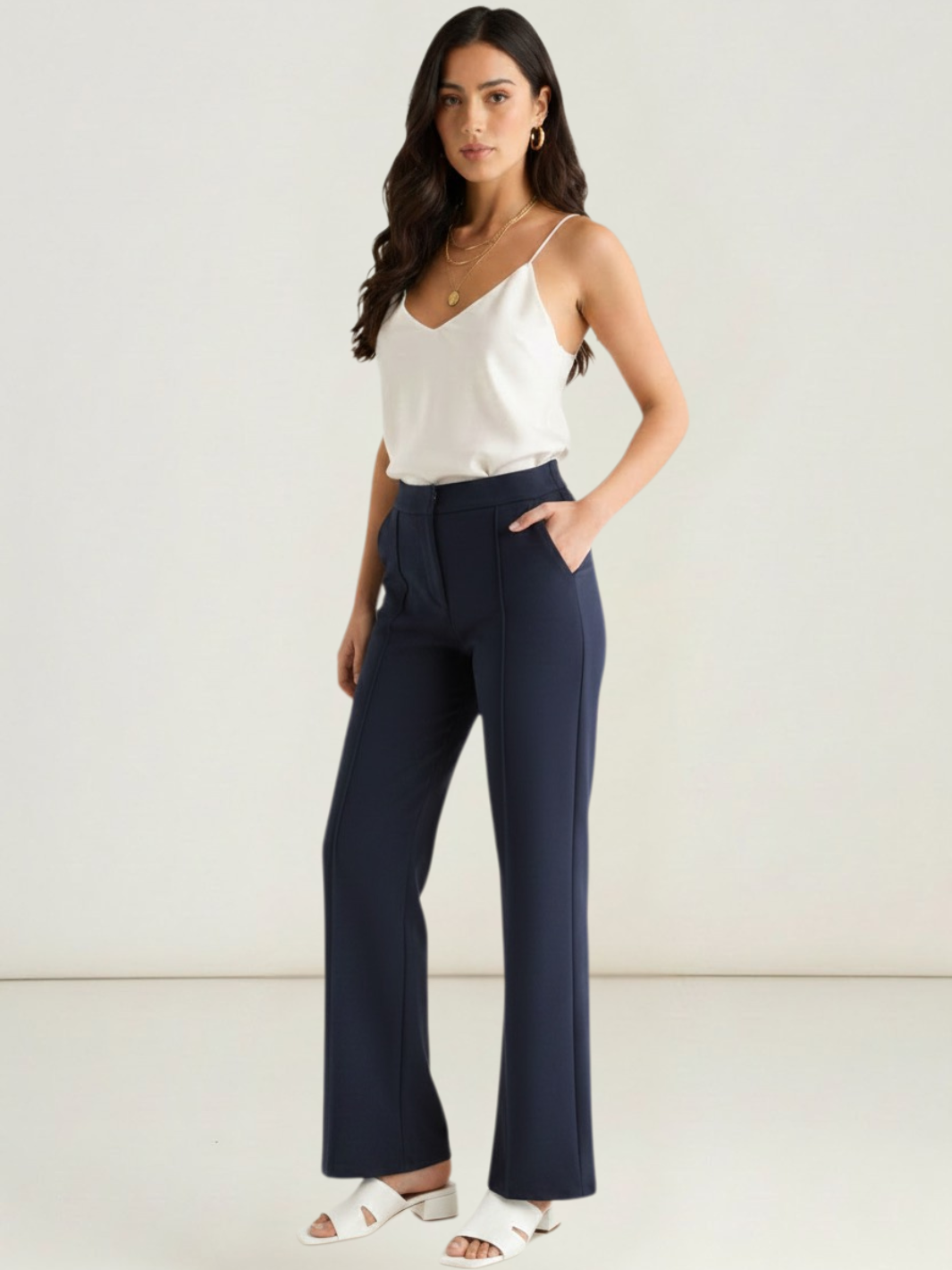 Kate & Pippa Yale Trousers In Midnight Navy-Kate & Pippa