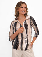 Kate & Pippa Zip Top In Beige-Kate & Pippa