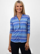 Kate & Pippa Zip Top In Blue-Kate & Pippa