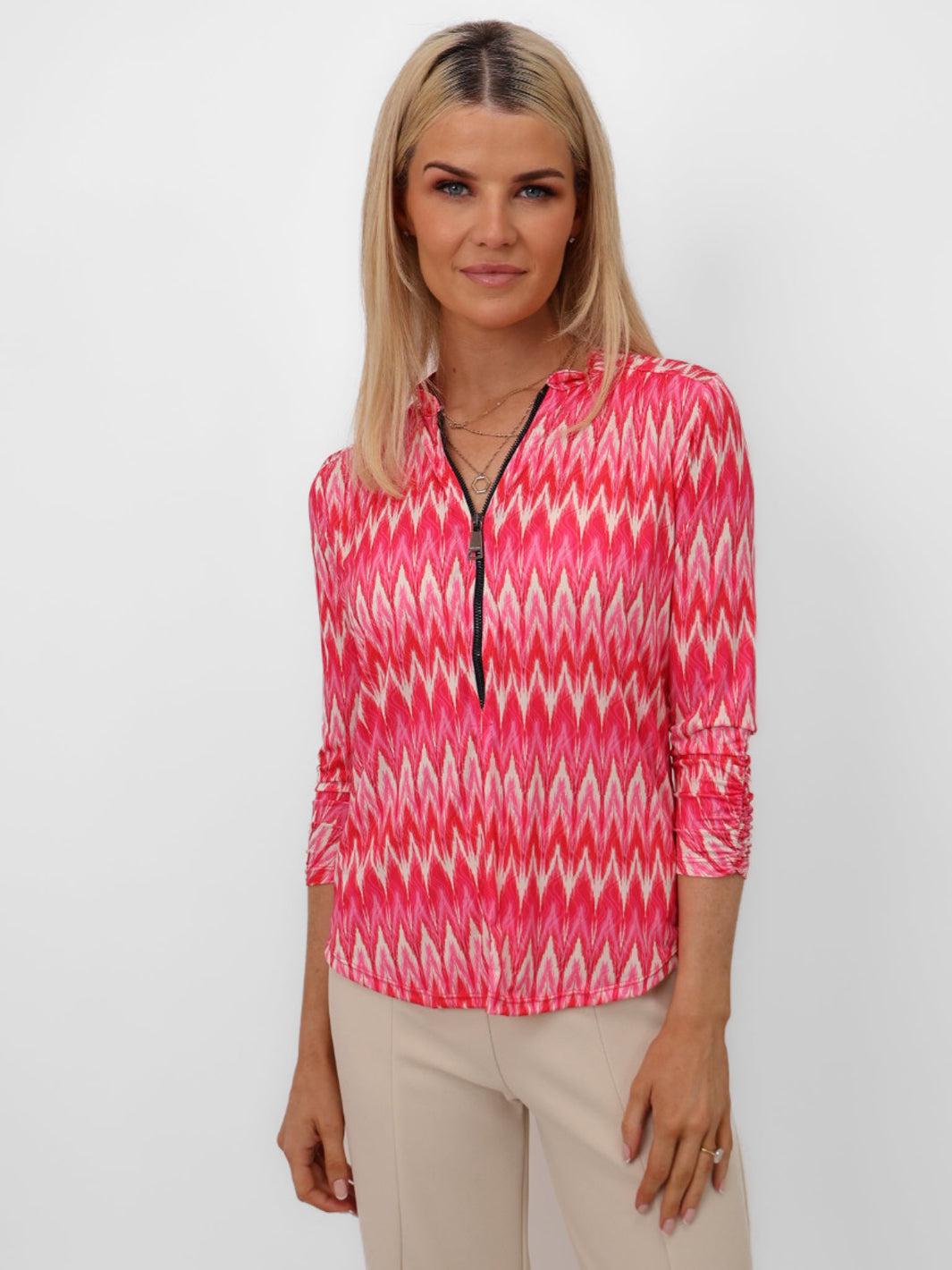 Kate & Pippa Zip Top In Pink-Kate & Pippa