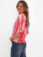 Kate & Pippa Zip Top In Red-Kate & Pippa