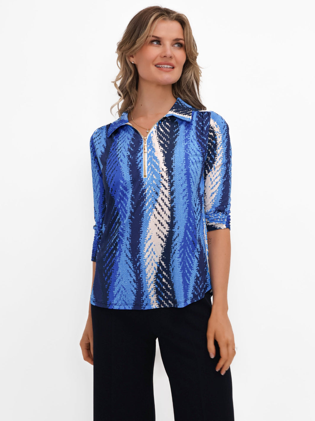 Kate & Pippa Zip Top In Royal Blue-Kate & Pippa
