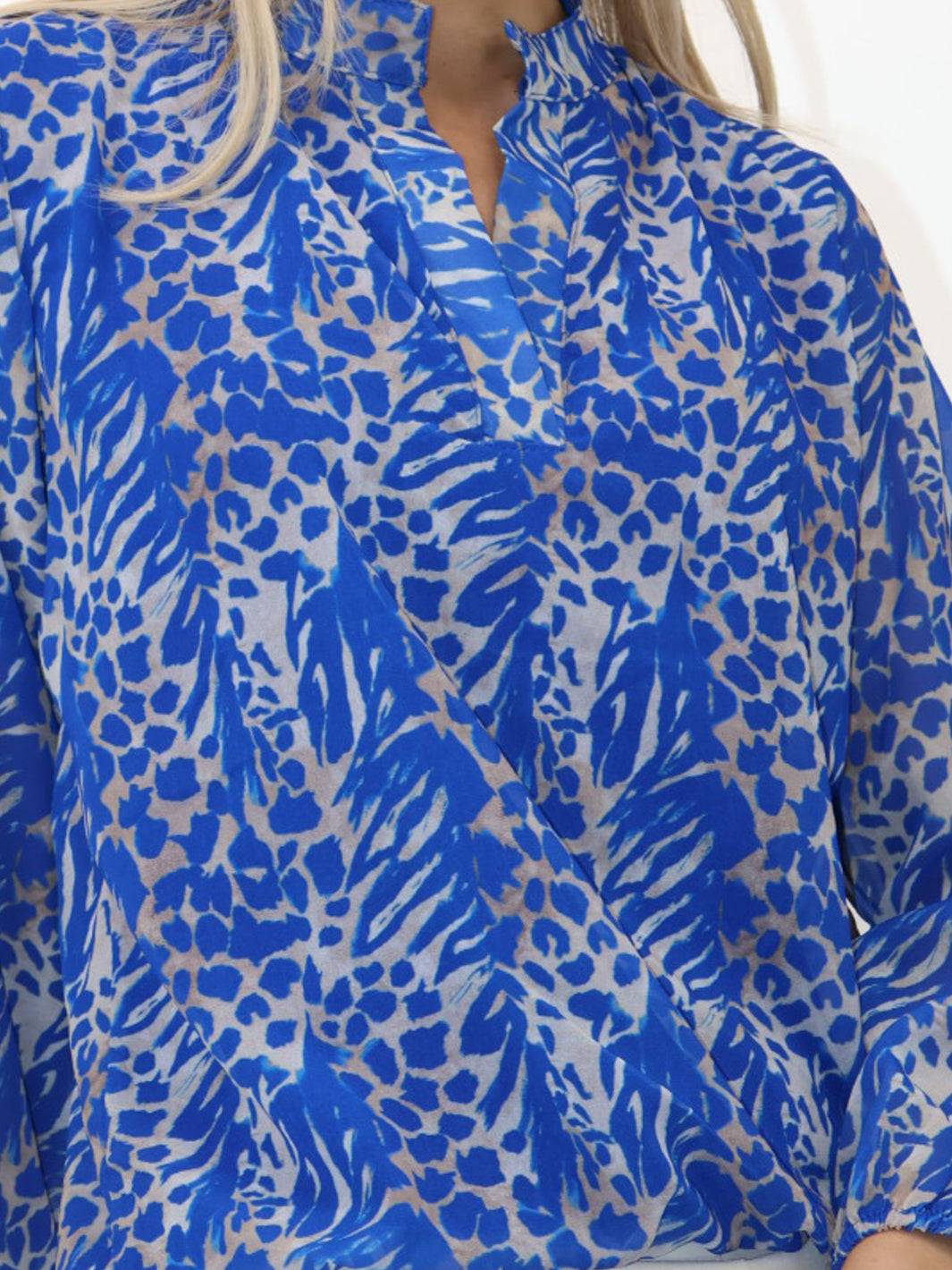 Kate & Pippa Bella Band Top In Blue Animal Print-Kate & Pippa