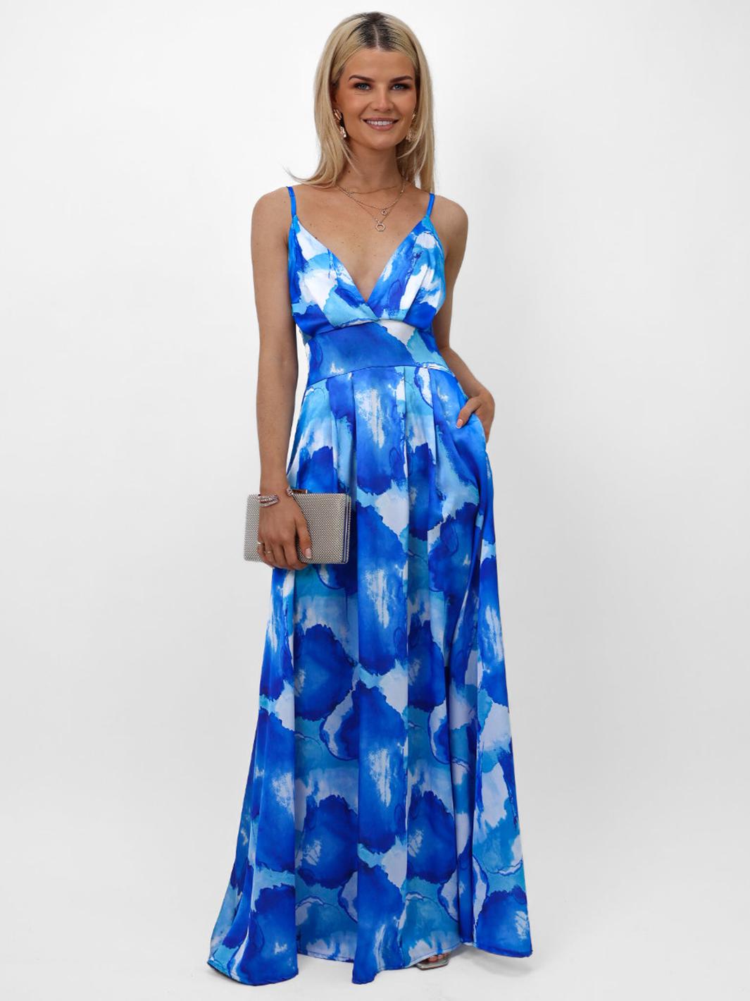 Kate & Pippa Lola Maxi Dress In Blue-Kate & Pippa