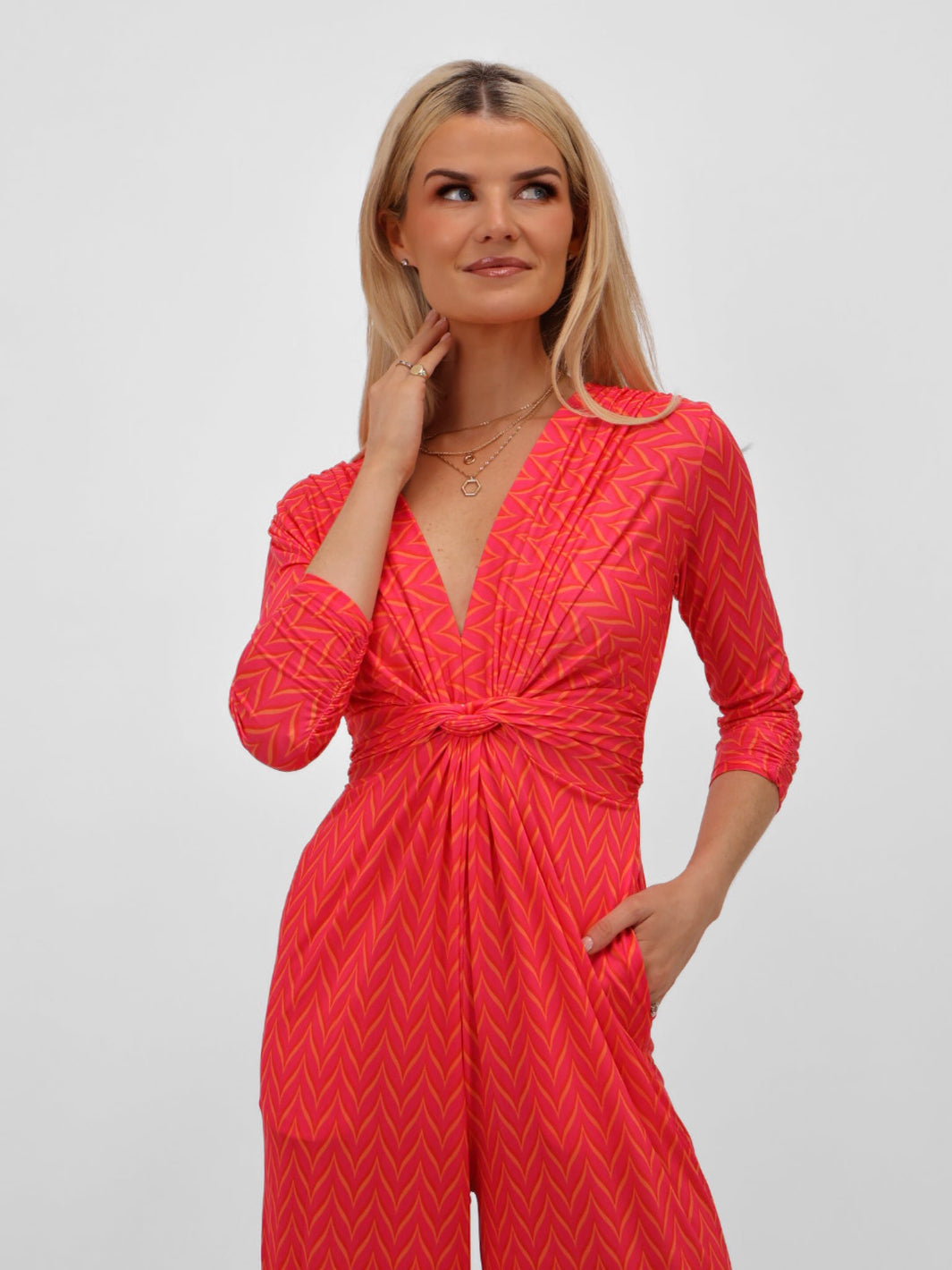 Kate & Pippa Sophia Jumpsuit In Coral Print-Kate & Pippa