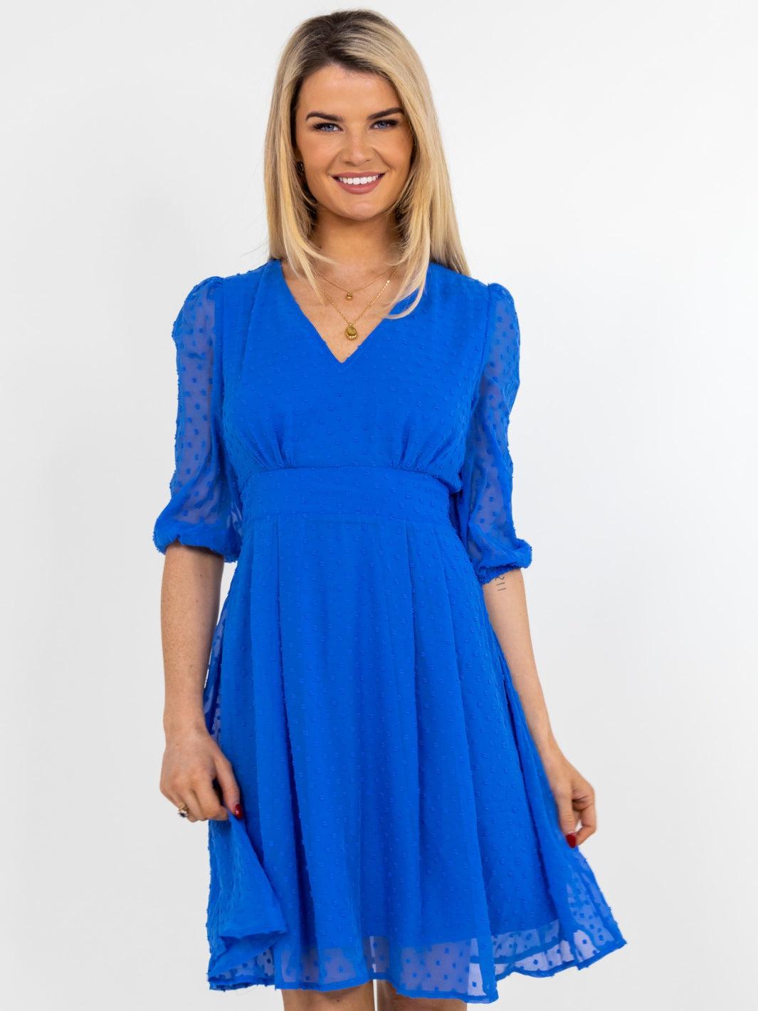 Kate Pippa Audrey Mini Dress In Blue