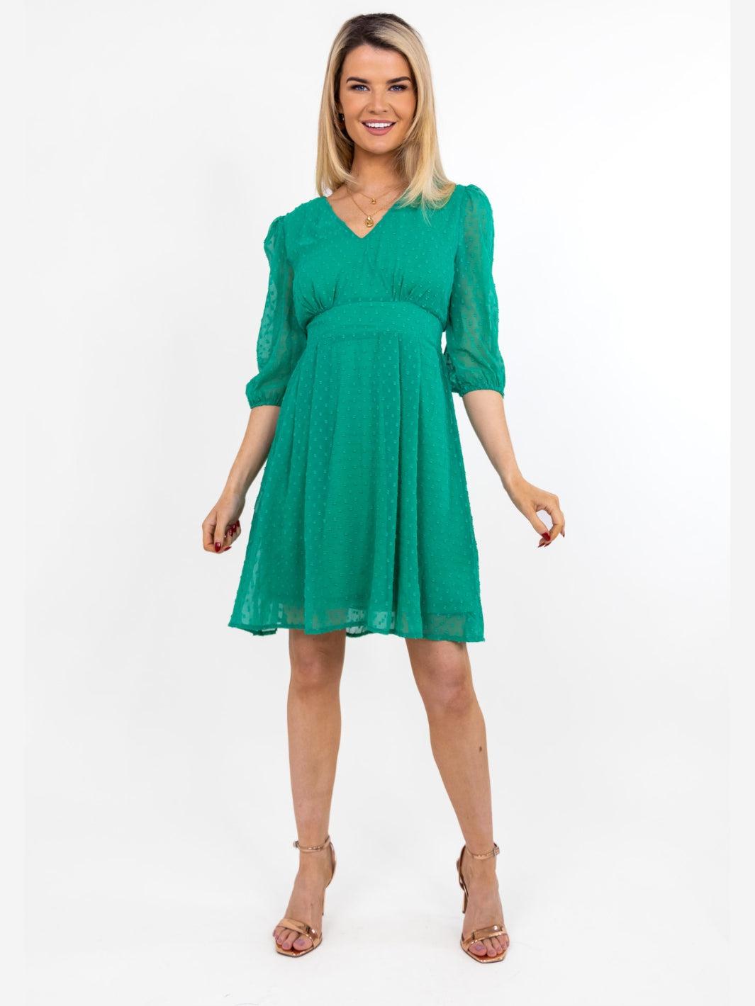 Kate Pippa Audrey Mini Dress In Green