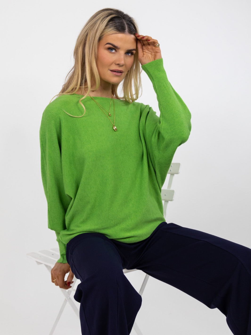 Lime green clearance knitted jumper