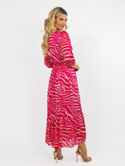 Kate & Pippa Modena Maxi Dress In Pink Print-Nicola Ross